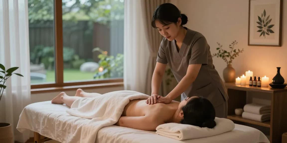 Experience a calming 경기광주출장마사지 in a serene home spa setting.
