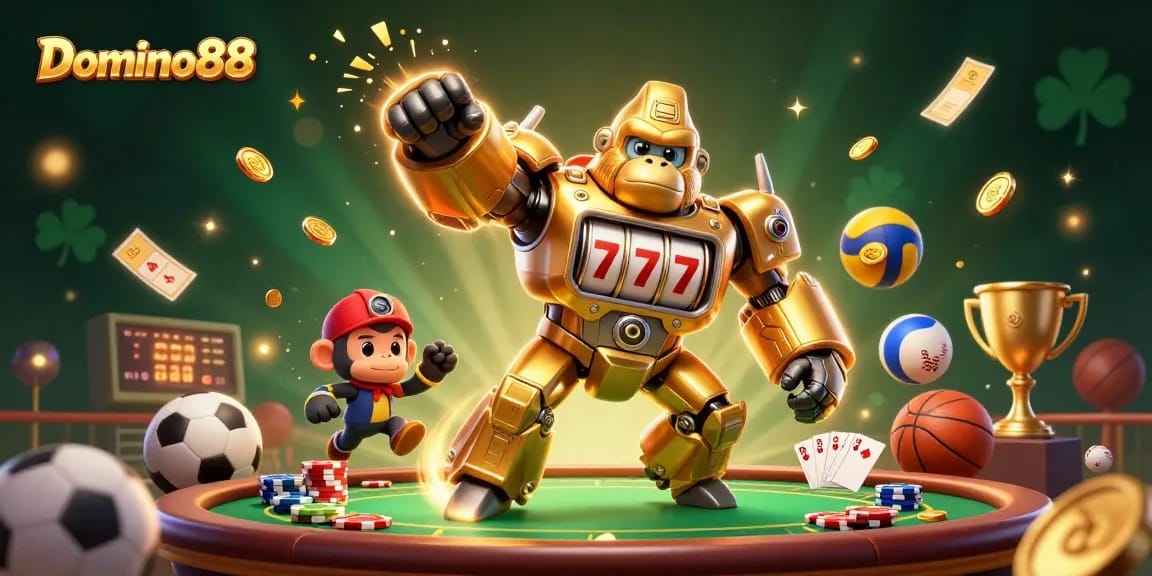 Domino88 immerses players in an exciting poker scene with dynamic visuals and action-packed elements.
