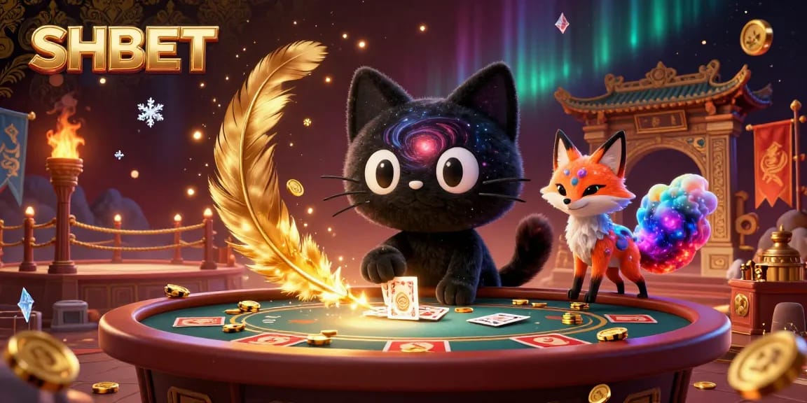 Experience SHBET’s cosmic casino magic with vibrant characters and exciting gambling elements.