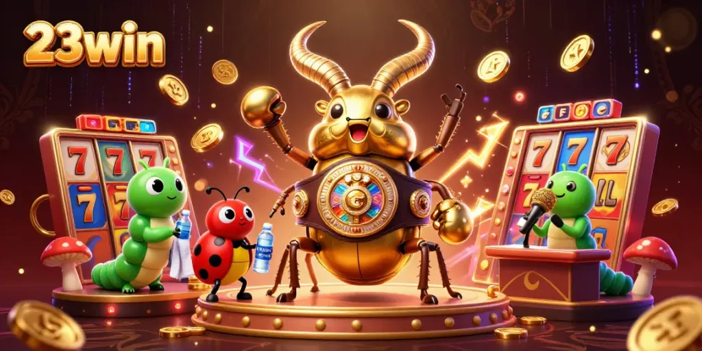 Experience thrilling jackpot action with 23win's vibrant casino scene featuring unique game elements.