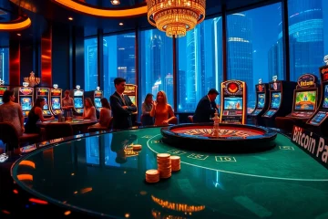 Experience the thrill of the best crypto casinos with exciting gameplay at a luxurious Bitcoin gaming table.