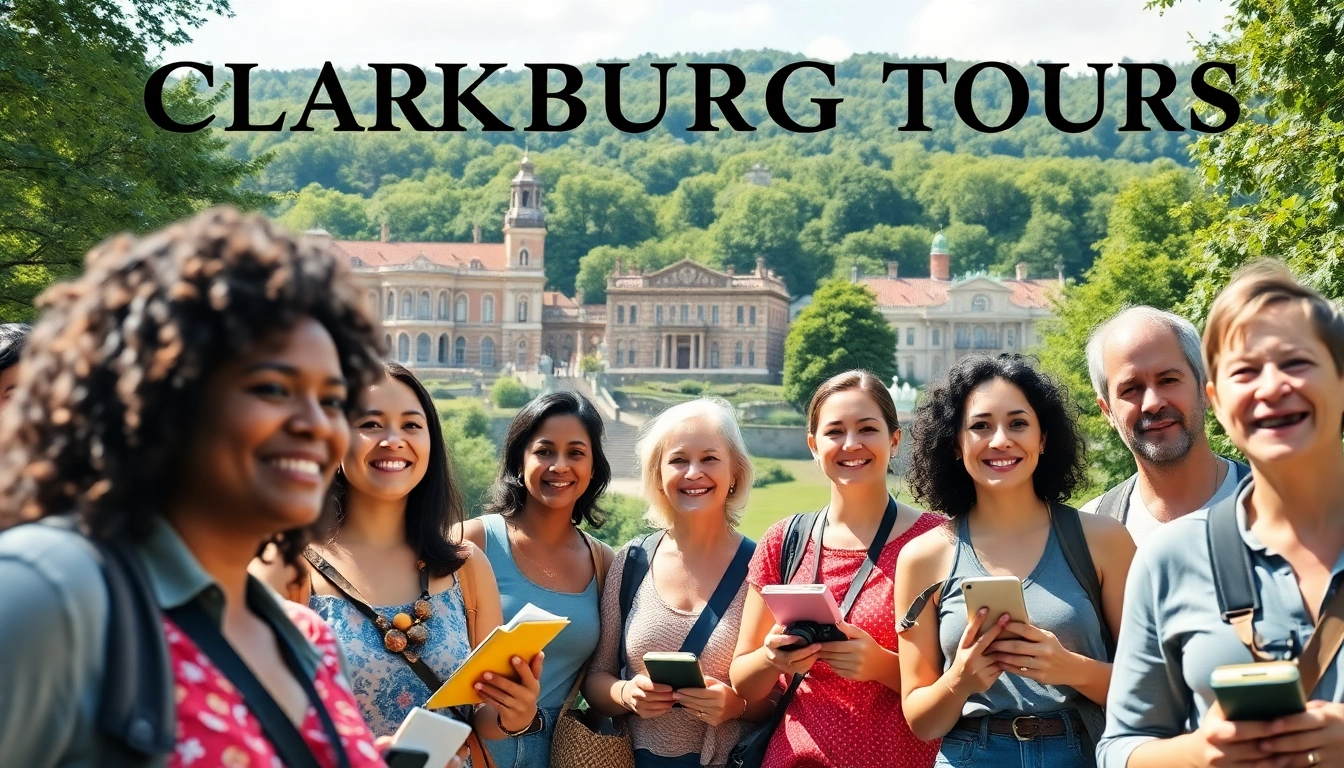 Experience vibrant moments while enjoying Clarksburg tours with diverse groups capturing memories.