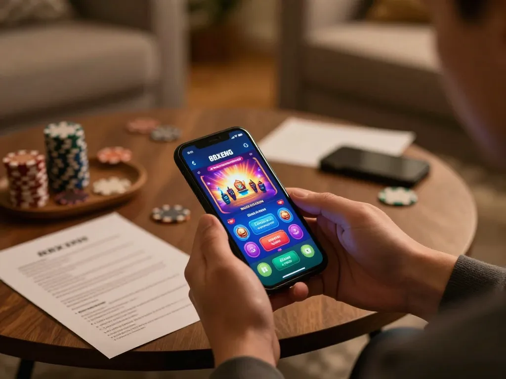 Engage with 88xeng app on smartphone for exciting mobile gaming experience.