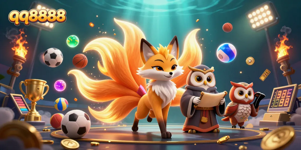 Experience thrilling gameplay with qq8888 as a colorful nine-tailed fox and wise owl inspire bettors.